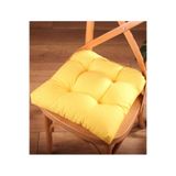 Altın Pamuk Gold Pofidik Sarı Özel Dikişli Bağcıklı 40x40 cm Sandalye Minderi
