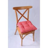 Altın Pamuk Lux Pofidik Pötikareli Sandalye Minderi 40 x 40 cm. Kırmızı