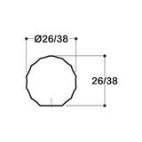 Altın Rengi 26 mm Tek Delikli Kulp - 1BW-Beyaz - Ahşap