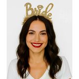 Altın Renk Bekarlığa Veda İtalik Yazı Alyanslı Bride Taç P142879s4325