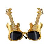 Altın Renk Gitar Şekilli Parti Gözlüğü