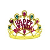 Altın Renk Happy Birthday Doğum Günü Tacı