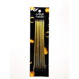Altın Renk Pasta Mumu 20 cm 6 Adet Parti Mum