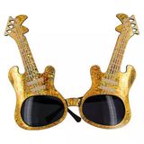 Altın Renk Rkn Roll Gitar Şekilli Parti Gözlüğü 15X15 Cm