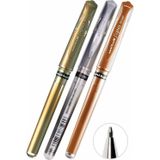 Altın Sarı Gümüş Gri Ve Bakır Yaldız İmza Kalemi 3 Adet Uniball Signo 1.0 Mm Roller Pilot Kalem Um-153 Davetiye Kalemi