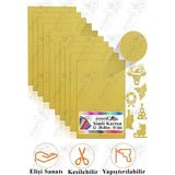 Altın Sarı Simli Karton A3 30X40 cm 10 Lu 1 Paket Simli Fon Kartonu Parıltılı Kağıt Anasınıfı Kreş Etkinlik Proje - Altın Sarısı - Standart