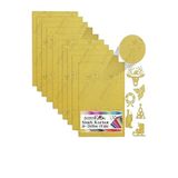 Altın Sarı Simli Karton A4 20x30 cm 10 lu 1 Paket Simli Fon Kartonu Parıltılı Kağıt Anasınıfı Kreş Etkinlik Proje