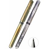 Altın Sarı Ve Gümüş Gri İmza Kalemi 2 Adet Uniball Signo Broad 1.0 Mm Roller Pilot Kalem Um-153 Yaldızlı Davetiye Kalemi
