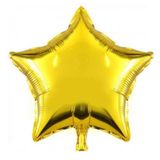 Altın Sarısı Gold Yıldız Folyo Balon 45Cm Helyumla Uçan