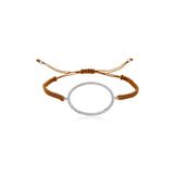 Altın Sepeti Gümüş İpli Oval Bileklik
