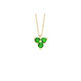Altın Sepeti Mini Tria Yeşil Taşlı Kolye
