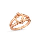Altın Sepeti Rose Gümüş Anne Çocuk Yüzük (Rose Gold / 13)
