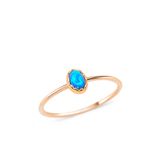 Altın Sepeti Rose Oval Opal Yüzük (Rose Gold / 18)