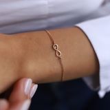 Altın Sepeti Rose Tektaşlı Sonsuzluk Bileklik