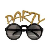 Altın Simli Party Yazılı Parti Gözlüğü Show 15X7 Cm