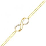 Altin Sonsuzluk Bileklik 14K Gold Tasli