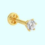 Altın Tektaş Tragus Piercing 14 Ayar