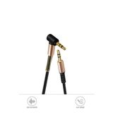 Altın Uçlu Araç Müzik Ses Kablosu Stereo Aux Akordiyon Kablo 3.5Mm