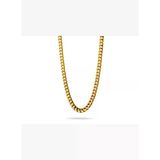 Altın Unisex 4 mm Hallow Gurmet Zincir Kolye