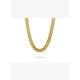 Altın Unisex 6 mm Hallow Gurmet Zincir Kolye