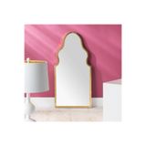 Altın Varaklı Asimetrik Ayna/Varaklı Ayna/Altın Varaklı Çerçeveli Ayna/Salon Aynası/Varak Gold 50 x 90