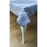 Altın yaldızlı yanardönerli parlak mermer desen kumaş astar yıkanabilir pvc muşamba masa örtüsü Gri 140 x 180