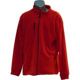 Altın Yaşam Üç Cep Fermuarlı Polar Ceket - Kırmızı - Xxl - 2XL
