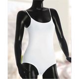 Altınay Kadın Siyah Ip Askılı Çıtçıtlı Body - M - Beyaz