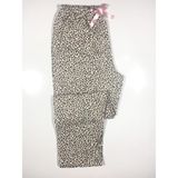 Altınay Leopar Desenli Pamuklu Cepsiz Kışlık Kadın Pijama Altı Pmk4 - Kahverengi