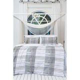 Altınbaşak %100 Pamuk/Cotton Çift Kişilik Modern Desenli Nevresim Takımı Pearl Sky (Havlu Hediyeli) - 200 x 220 cm - Gri