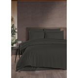 Altınbaşak 6 Parça Lüks Cotton, Pamuk Infınıty Poplin Çift Kişilik Nevresim Takımı - Koyu Gri - 200 x 220 cm