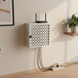 Altınbaşak Dekorasyon Modem Saklama Kutusu Beyaz 30 x 30 cm Derinlik 9,5 cm