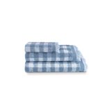 Altınbaşak Gracia %100 Pamuk İplik Boyalı Banyo Havlusu Seti 3'lü 70x140/40x70/30x30 Indigo