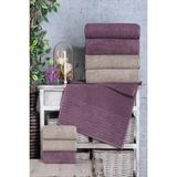 Altınbaşak Lisa Mürdüm-Kahve %100 Pamuk Banyo Havlusu - 90 x 150 cm - Mürdüm - Kahverengi
