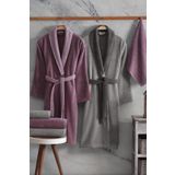 Altınbaşak Polly Aile Pamuk Bornoz Set Pink Ivory - Moonlit