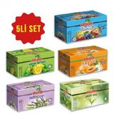 Altıncezve Sallama Çay 5'li Paket Nane Limon, Adaçayı, Meyve Karnavalı, Yeşilçay, Kayısılı Form