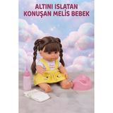 Altını Islatan Konuşan Melis Bebek 30 Cm - Aksesuarlı Kafası Kolları Et Oyuncak Bebek