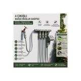 Altınkayaticaret 4 Çıkışlı Musluk Dağıtıcı Bağımsız Vanalı Hortum Çoklayıcı 304 mm Çift O-Ring Sızdırmaz Bahçe Sulama Aparatı