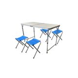 Altınkayaticaret Kamp & Piknik Masası Seti 4 Kişilik (4 Tabure) – Katlanır 120×60 cm Masa, Yükseklik Ayarlanabilir