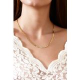 Altınkesesi 14 Ayar Altın Pullu Zincir Kolye 4 mm