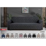 Altınkoza Maksi Stil Strech Koltuk Örtüsü (3+3+1+1) - Likralı - Lastikli - Oturma Grubu - 235 x 300 cm - Füme