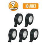 Altınmakas İzole Pvc Elektrikçi Elektirik Kablo Bandı Siyah Renk Bant Bandı Eni: 1.9 cm Uzunluk: 9 Metre 10 Adet