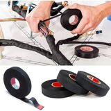 Altınmakas Tüylü Bez Bant 19MM x 15M Otomotiv Tipi Tıkırtı Önleyici Yanmaz Alman Pazen Bant - Siyah - 1 Adet