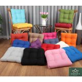 Altınpamuk Altınpamuk Sandalye Minderi Düğme Dikişi Detaylı 40X40Cm Bağcıklı sari