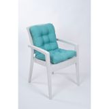 ALTINPAMUK Candy Pofidik Arkalıklı Mint Sandalye Minderi Özel Dikişli Bağcıklı 43x88 Cm