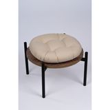 Altınpamuk Defne Yuvarlak Sandalye-Tabure Minderi Bej 39 cm - 37 x 37 cm