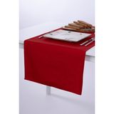 ALTINPAMUK Keten Runner Leke Tutmaz Kumaş Kırmızı 40x140 - 40 x 140 cm