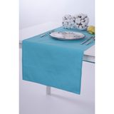 ALTINPAMUK Keten Runner Leke Tutmaz Kumaş Turkuaz 40x140 - 40 x 140 cm