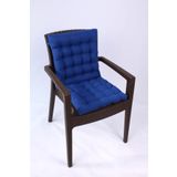 ALTINPAMUK Lotus Lüx Pofidik Rattan Lotus Sandalye Minderi 43x93, Saks Mavisi