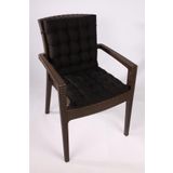 ALTINPAMUK Lotus Lüx Pofidik Rattan Lotus Sandalye Minderi 43x93 Siyah